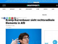 Bild zum Artikel: Nach Weidel-Eklat: Kramp-Karrenbauer sieht rechtsradikale Elemente in AfD