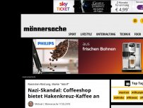 Bild zum Artikel: Nazi-Skandal: Coffeeshop bietet Hakenkreuz-Kaffee an | Männersache