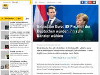 Bild zum Artikel: Sebastian Kurz: 38 Prozent der Deutschen würden ihn zum Kanzler wählen