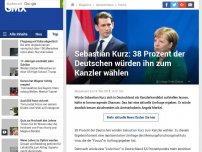 Bild zum Artikel: Sebastian Kurz: 38 Prozent der Deutschen würden ihn zum Kanzler wählen