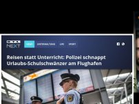 Bild zum Artikel: Reisen statt Unterricht: Polizei schnappt Urlaubs-Schulschwänzer am Flughafen