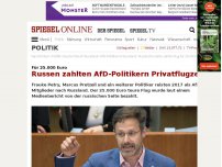 Bild zum Artikel: Für 25.000 Euro: Russen zahlten AfD-Politikern Privatflugzeug