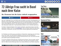 Bild zum Artikel: 72-Jährige Frau sucht in Basel nach ihrer Katze