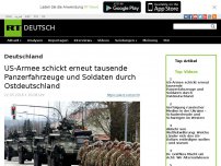 Bild zum Artikel: US-Armee schickt erneut tausende Panzerfahrzeuge und Soldaten durch Ostdeutschland