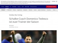 Bild zum Artikel: Schalke-Coach Tedesco ist euer Trainer der Saison