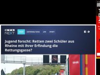 Bild zum Artikel: Jugend forscht: Retten zwei Schüler aus Rheine mit ihrer Erfindung die Rettungsgasse?