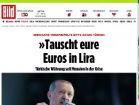 Bild zum Artikel: Erdogans schräge Bitte - »Tauscht eure Euros in Lira
