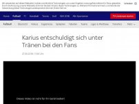 Bild zum Artikel: VIDEO: Karius entschuldigt sich unter Tränen bei den Fans