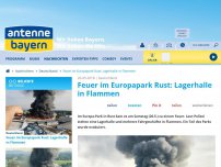 Bild zum Artikel: Feuer im Europapark Rust: Lagerhalle in Flammen