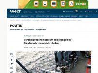 Bild zum Artikel: Verteidigungsministerium soll Mängel bei Bundeswehr verschleiert haben