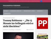 Bild zum Artikel: Tommy Robinson – „Die 13 Monate im Gefängnis wird er nicht überleben“