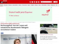 Bild zum Artikel: U-Booten fehlte die Besatzung - Rechnungshof: Von der Leyen soll Statistik zu Bundeswehr-Mängeln geschönt haben