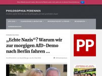 Bild zum Artikel: „Echte Nazis“? Warum wir zur morgigen AfD-Demo nach Berlin fahren …
