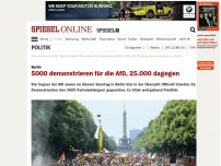 Bild zum Artikel: Berlin: 5000 demonstrieren für die AfD, 25.000 dagegen