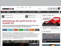 Bild zum Artikel: Hybrid-Betrug: FIA spricht Ferrari von Verdacht frei