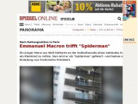 Bild zum Artikel: Nach Rettungsaktion in Paris: Emmanuel Macron trifft 'Spiderman'