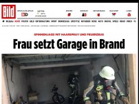 Bild zum Artikel: Bei Spinnenjagd - Frau setzt Garage in Brand