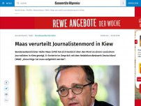 Bild zum Artikel: Maas verurteilt Journalistenmord in Kiew