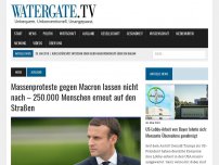Bild zum Artikel: Massenproteste gegen Macron lassen nicht nach – 250.000 Menschen erneut auf den Straßen