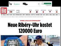 Bild zum Artikel: Purer Luxus - Neue Ribéry-Uhr so teuer wie ein Einfamilienhaus