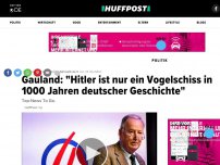 Bild zum Artikel: Gauland: 'Hitler ist nur ein Vogelschiss in 1000 Jahren deutscher Geschichte'