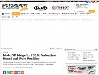 Bild zum Artikel: MotoGP - MotoGP Mugello 2018: Valentino Rossi auf Pole Position