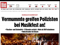 Bild zum Artikel: 15 verletzte Polizisten - Gewaltausbruch nach Musikfest in Darmstadt