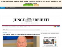 Bild zum Artikel: „hart aber fair“ erklärt AfD-Chef Gauland zur unerwünschten Person