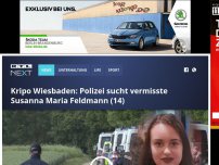 Bild zum Artikel: Kripo Wiesbaden: Polizei sucht vermisste Susanna Maria Feldmann (14)
