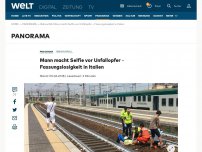 Bild zum Artikel: Mann macht Selfie vor Unfallopfer – Fassungslosigkeit in Italien
