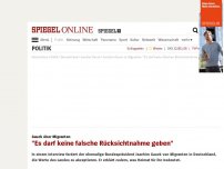 Bild zum Artikel: Gauck über Migranten: 'Es darf keine falschen Rücksichtnahme geben'