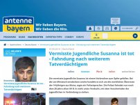 Bild zum Artikel: Vermisste Jugendliche Susanna ist tot - Fahndung nach weiterem Tatverdächtigem