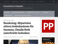 Bild zum Artikel: Bundestag: Altparteien stören Gedenkminute für Susanna, Claudia Roth unterbricht Gedenken