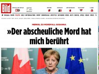 Bild zum Artikel: Merkel zu Mordfall Susanna - »Der abscheuliche Mord hat mich berührt