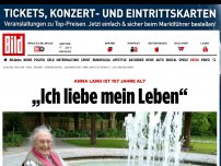 Bild zum Artikel: Anna Lang ist 107 Jahre alt - „Ich liebe mein Leben“