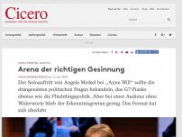 Bild zum Artikel: Angela Merkel bei „Anne Will“ - Arena der richtigen Gesinnung