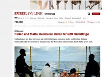 Bild zum Artikel: Mittelmeer: Italien und Malta blockieren Häfen für 629 Flüchtlinge