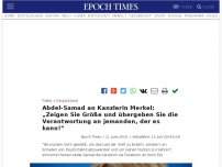 Bild zum Artikel: Abdel-Samad an Kanzlerin Merkel: „Zeigen Sie Größe und übergeben Sie die Verantwortung an jemanden, der es kann!“