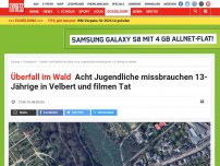 Bild zum Artikel: Sex-Überfall im Wald: Acht Jugendliche missbrauchen 13-Jährige in Velbert