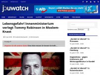 Bild zum Artikel: Lebensgefahr!  Innenministerium verlegt Tommy Robinson in Moslem-Knast