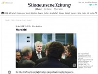 Bild zum Artikel: Krise der Union: Seehofers Harakiri