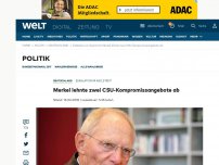 Bild zum Artikel: Merkel lehnte zwei CSU-Kompromissangebote ab
