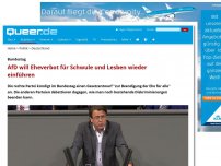 Bild zum Artikel: AfD will Eheverbot für Schwule und Lesben wieder einführen