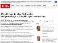 Bild zum Artikel: Erstmeldung: Junge Frau in der Schwalm vergewaltigt