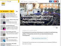 Bild zum Artikel: Bundestag billigt umstrittene Aufstockung staatlicher Parteienfinanzierung