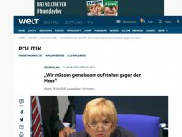 Bild zum Artikel: „Wir müssen gemeinsam aufstehen gegen den Hass“