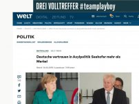 Bild zum Artikel: Deutsche vertrauen in Asylpolitik Seehofer mehr als Merkel