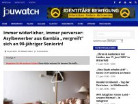 Bild zum Artikel: Immer widerlicher, immer perverser: Asylbewerber aus Gambia „vergreift“ sich an 90-jähriger Seniorin!