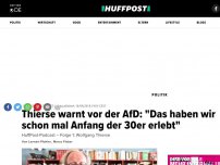 Bild zum Artikel: Thierse warnt vor der AfD: 'Das haben wir schon mal Anfang der 30er erlebt'