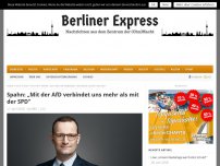 Bild zum Artikel: Spahn: „Mit der AfD verbindet uns mehr als mit der SPD“